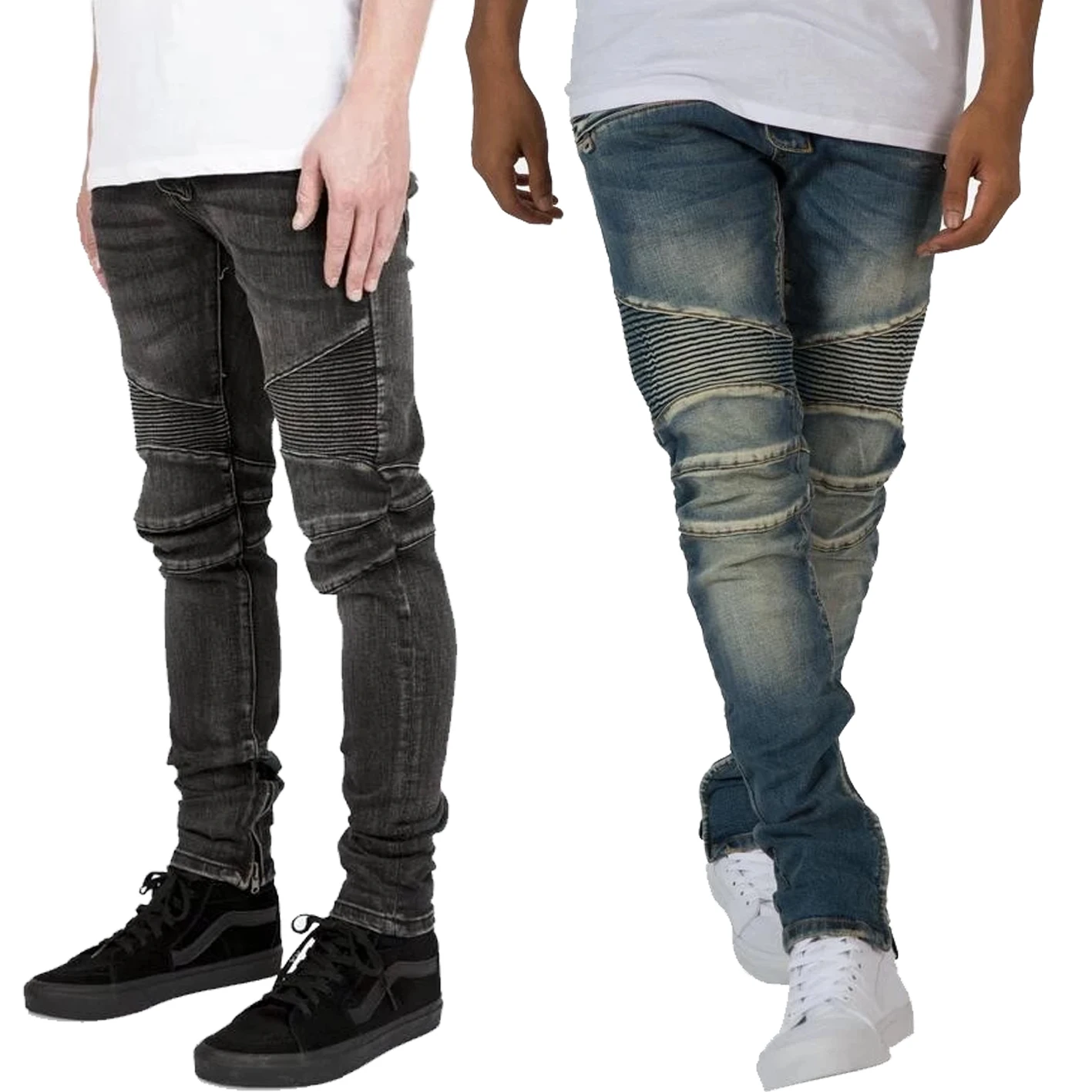 mens black striped jeans
