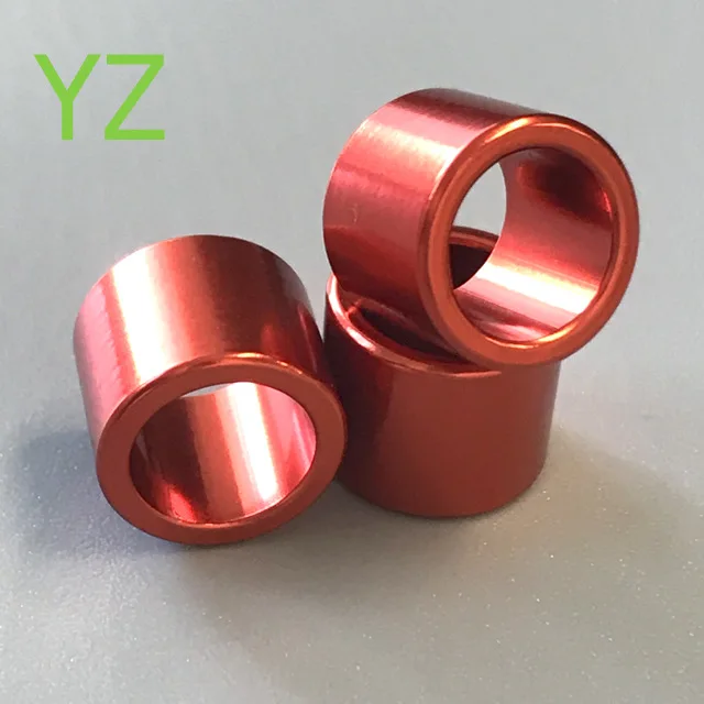 

Blank RED straight aluminum ring bird ring pigeon ring with inside diameter 8mm and height 8mm