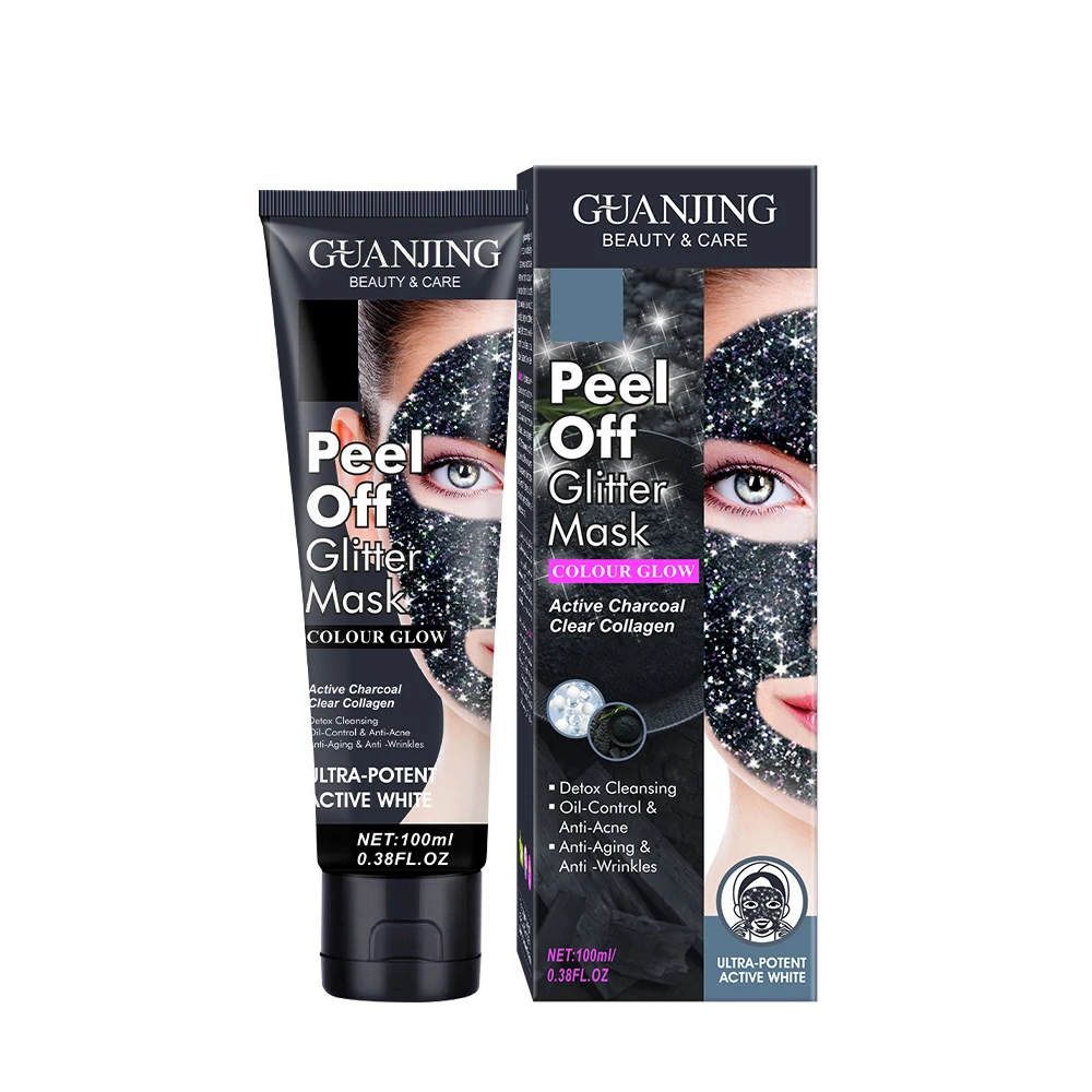 

GUANJING 100ml Best Selling Detox Cleansing Anti Acne Anti Wrinkles Anti Aging Peel off Glitter Mask