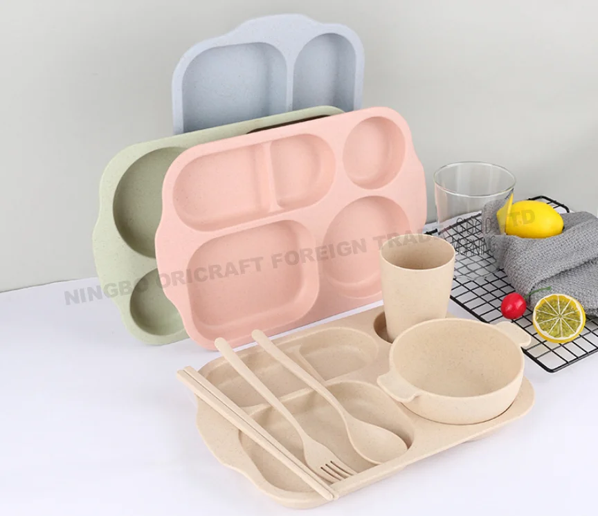 

Factory whole sale Environmental Protection Unbreakable Wheat Straw Set