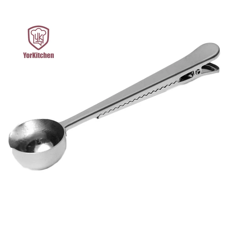 

Multi-functional Stainless Steel Coffee Spoon Clip Coffee Spoon Ground Coffee Craft Clip Measuring Scoop