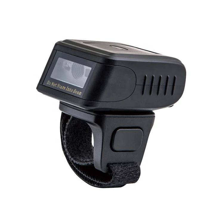 

1D 2D Wearable Mini Barcode Scanner Finger Ring Wireless QR Code scanner