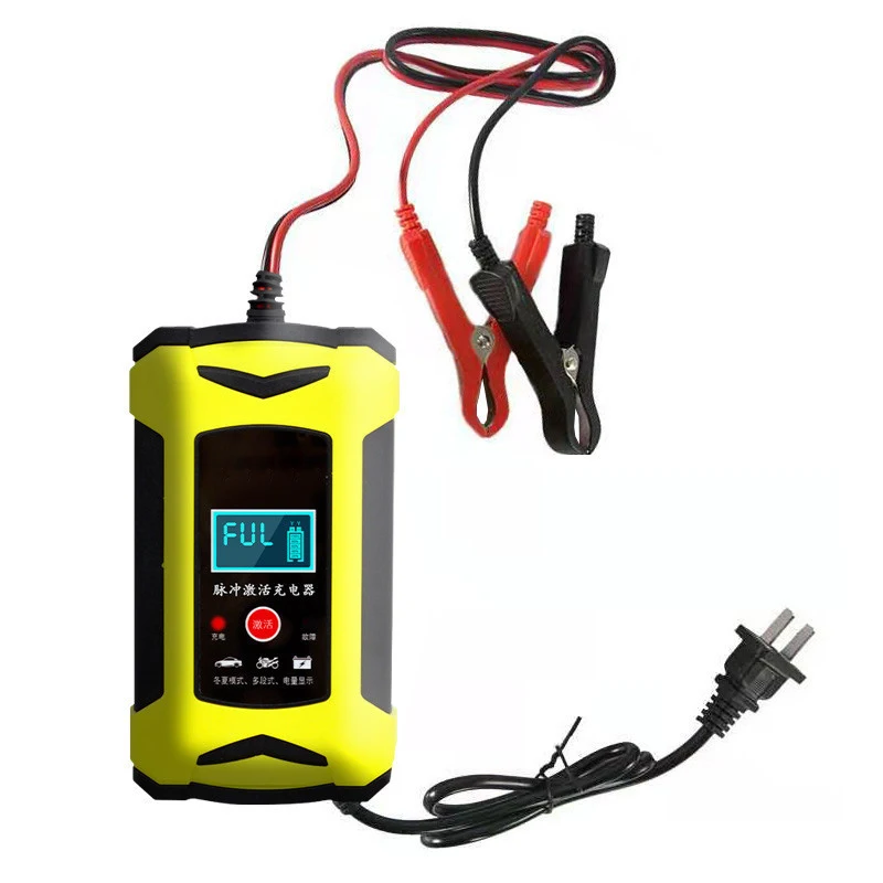 

12V 6A motorcycle Car Battery Charger Pulse Repair Lead acid Battery Charger 12V EU US UK AU plug