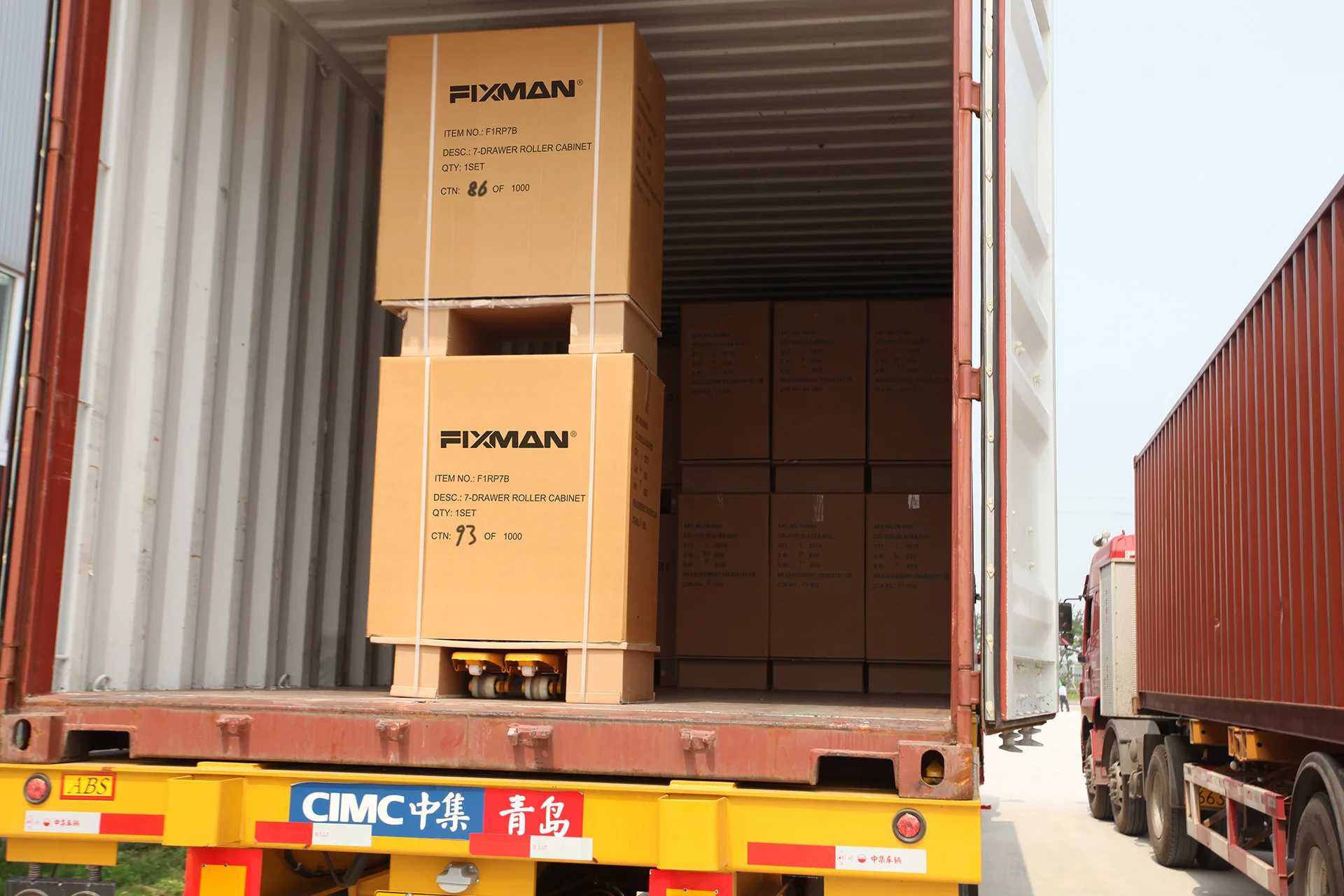 8mm spcc steel wheel tool chest with metal folded handle