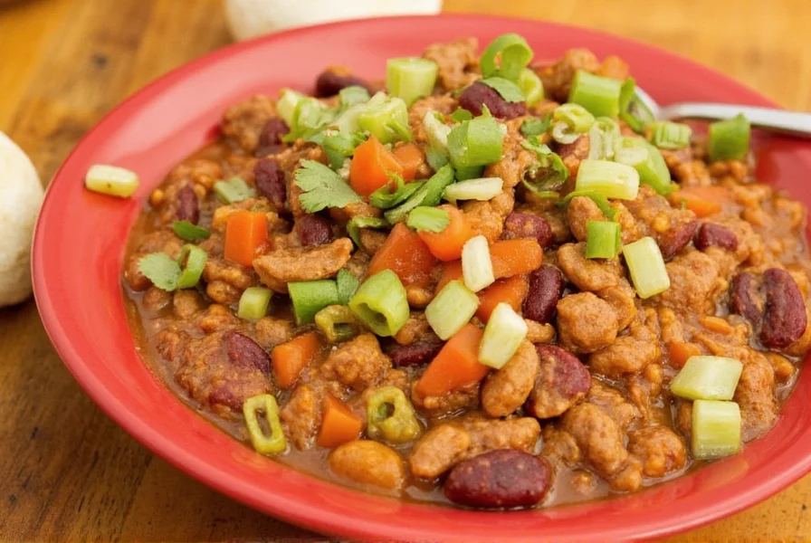 Spice rack with ingredients for turkey chili