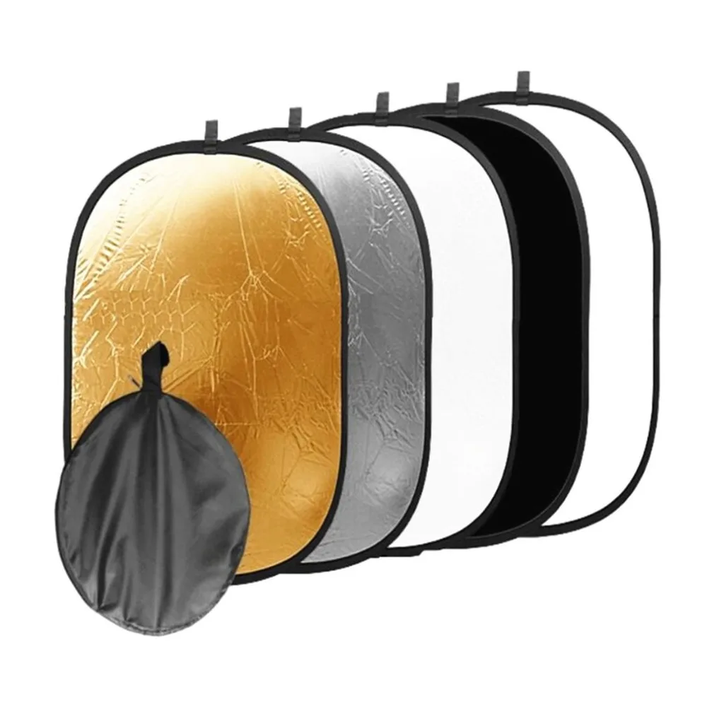 

Reflector Portable Photography Studio Photo Collapsible Light Reflector for Outdoor Studio Reflector  5 in 1, Gold, silver, black, white, translucent