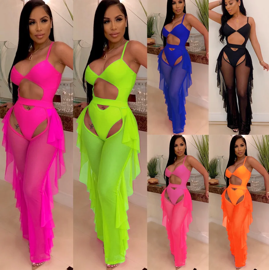 

Wholesale Summer Sexy Bikini Set Solid Color Women Clothing Swimsuit Two Piece Outfits, Pink,orange,black,rose red,blue,fluorescent green