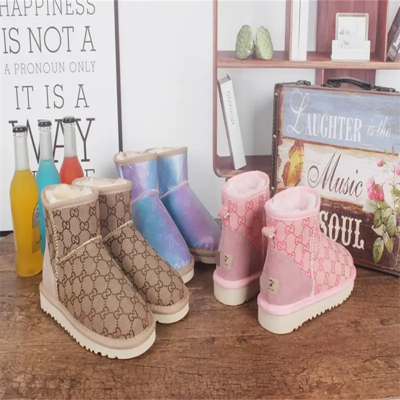 
Hot selling winter warm ladies wool all-in-one snow boots uggh boots for women 