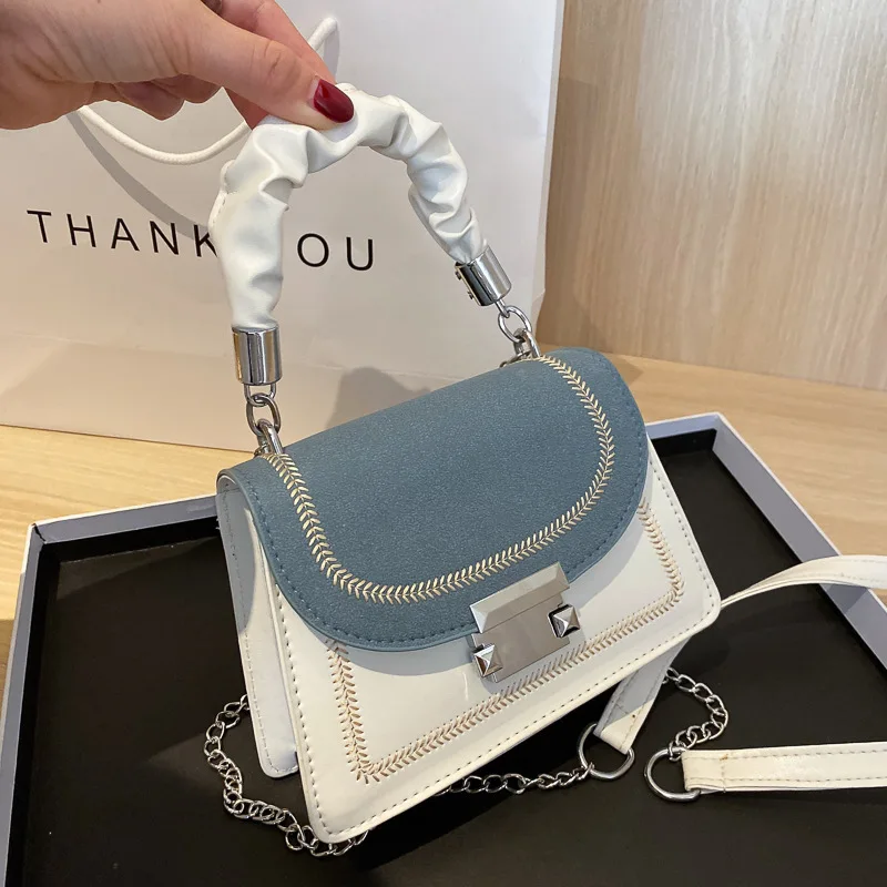 

Korean sac a man Chain Shoulder Mini Bags Ladies Hand BagsHandbags for Women Contrast Color Designer Hand Bags, Picture