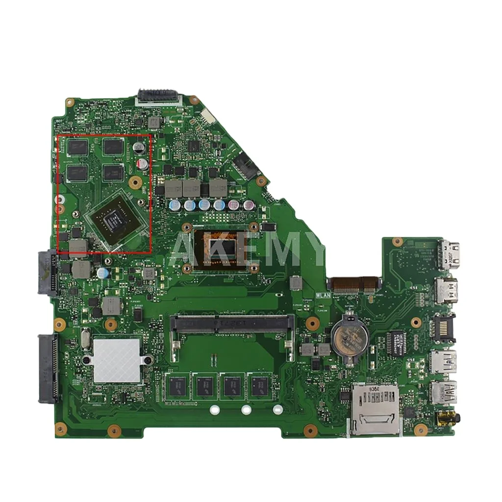 

X550VB Motherboard 4GB RAM I3 I5 I7 CPU for ASUS X550VB X550CC X550CL X552C A550C K550C X550V X552V Laptop Mainboard Motherboard
