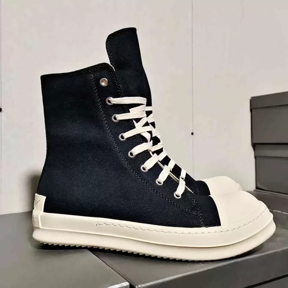 

Rick Hip Hop Brand Ro Owens Canvas Casual Men Sports Shoes Women Sneakers