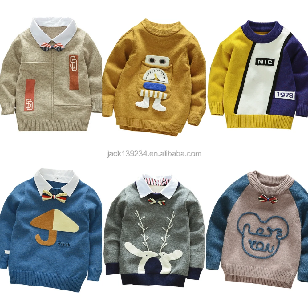 

Cheap price high quality winter cartoon character jumpers turtle neck children sweaters for baby boys