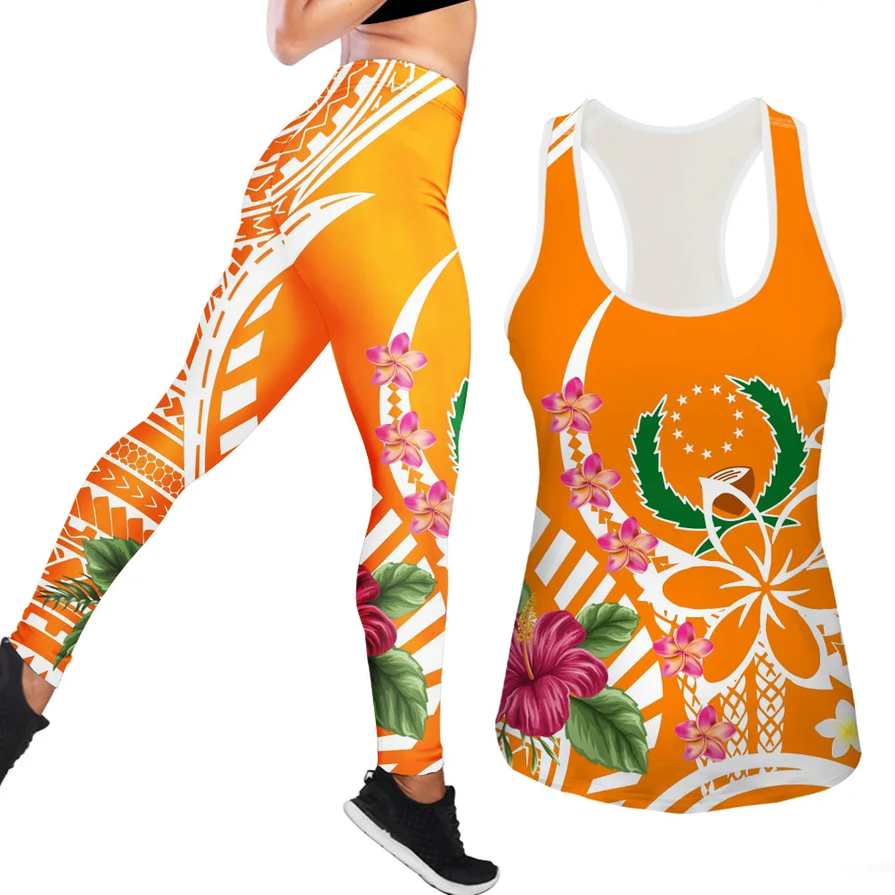 

Vitality Orange Sport Bra And Yoga Pants Set Workout High Waisted Yoga Leggings High Fashion Camisole Tank Crops MOQ 1