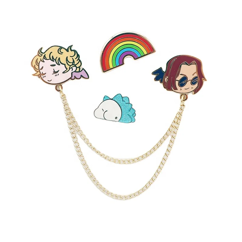 Cartoon character badge enamel