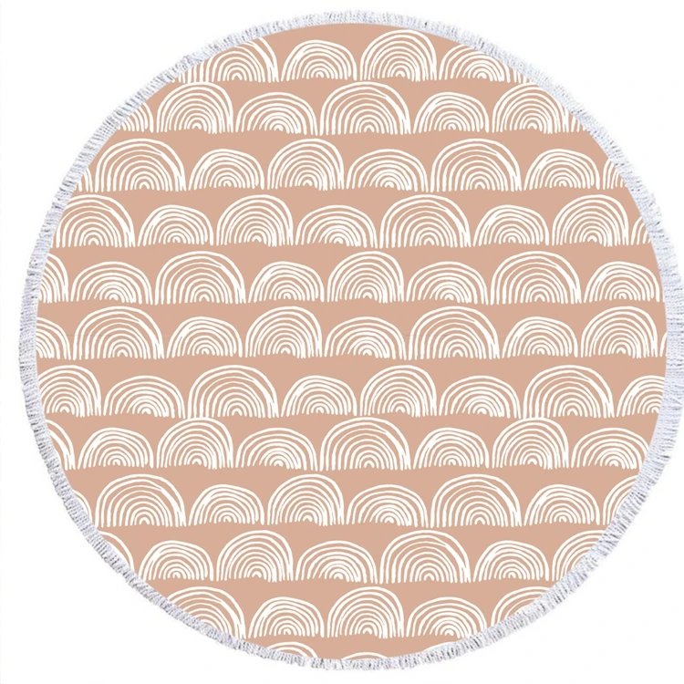 

Custom Microfiber Kids Round Beach Towel With Tesalate