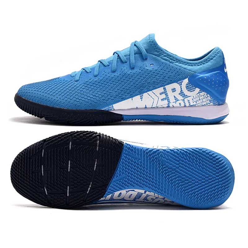 

Mens new arrivals Latest soccer futsal football shoes soccer shoes factory wholesale men playing shoes for football, Blue