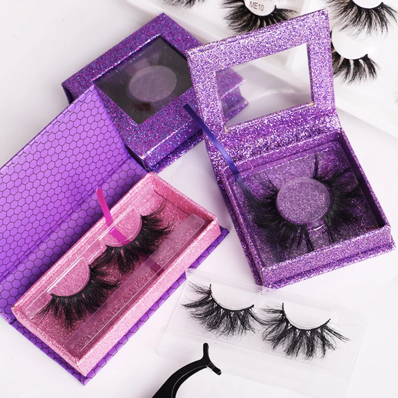

25mm strip real mink lashes100% real mink eyelash vendor with custom packaging mink lash wholesale vendor, Natural color