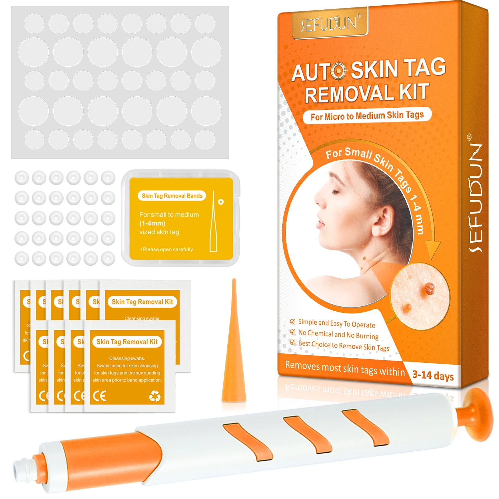 

SEFUDUN Auto Skin Tag Removal Kit For Small Skin Tags 1-4mm Wart Mole Remover