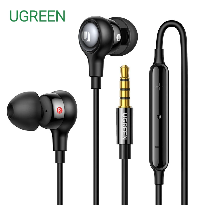 

Ugreen New Trave Wired Earphone Headphones with Microphone 3.5mm jack Ear Phones for Smartphone Computer fone de ouvido