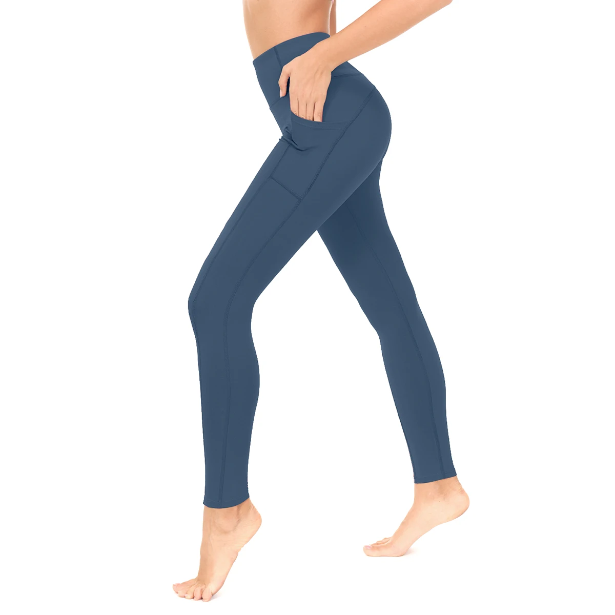 

Workout Sportswear Gym Women Leggings High Waist Yoga Pants with Pockets, Picture shows