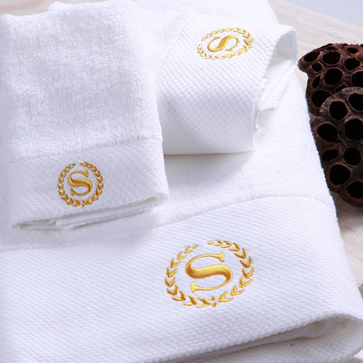 

Customized Logo 16S Hotel Luxury Towels Bath 100% Cotton Soft