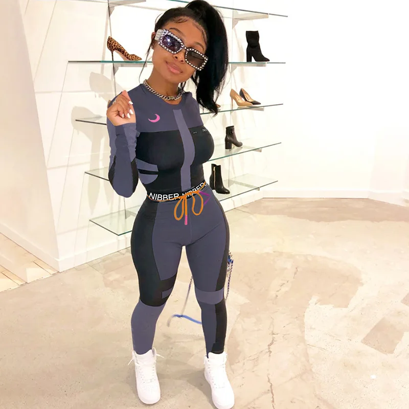 

Two Piece Tracksuit Women Jogger Suits Sets Bodycon Two Piece Set Women Active