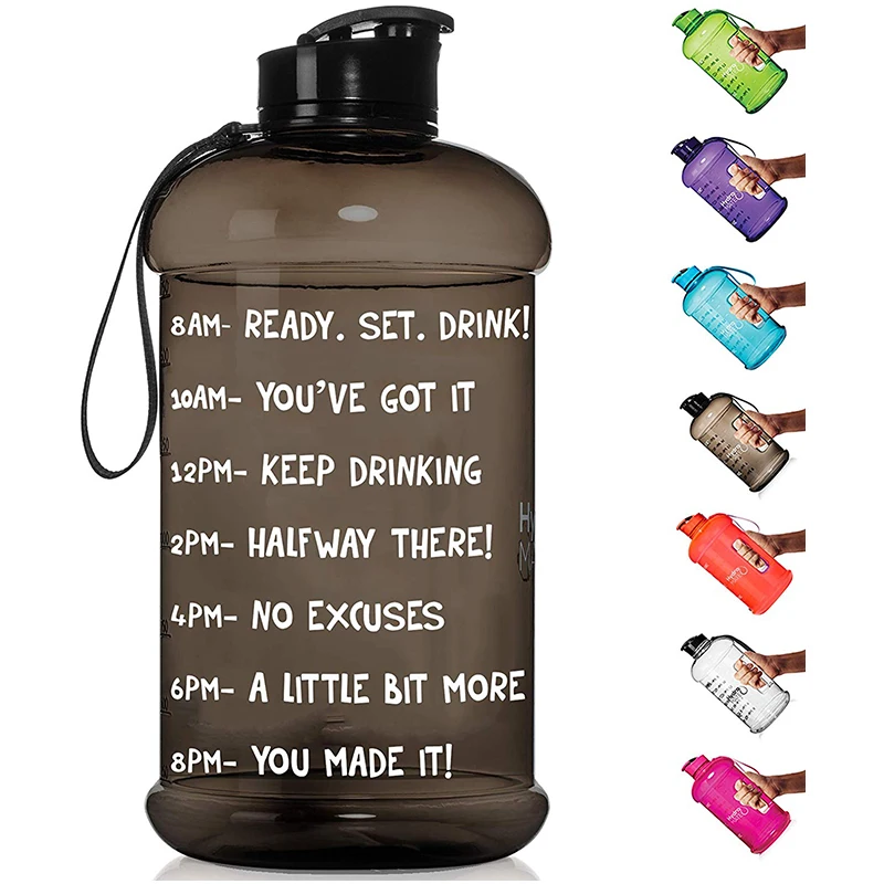 

Gym Drinking Bottle Large Plastic Fitness Water Jug 1 Gallon BPA Free Sports Water Bottle, Customized color