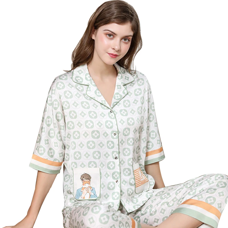 

Cartoon 100% Polyester Casual Long Women's Sleepwear