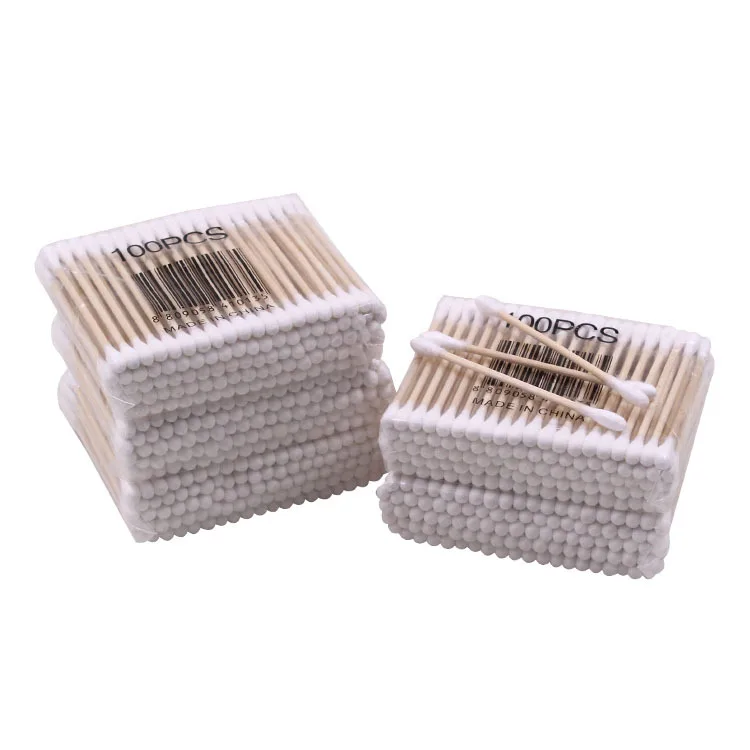 

100pcs/pack Cotton Swab Bamboo Cotton Buds Micro Brushes Ear Sticks Reusable Cotton Swab Wadded Stick Wooden Ears Cleaning Tools