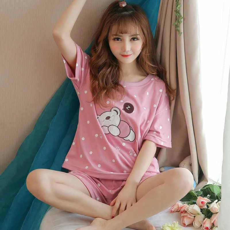 

Baju Tidur Wanita Hot Sale Summer Supplier Cheap Milk Silk Womens Sleepwear Camisola Pajama Set