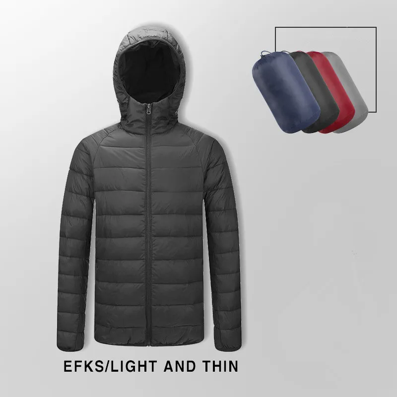 

custom logo men's fashion windproof waterproof hooded down winter jacket Quilted Jacket