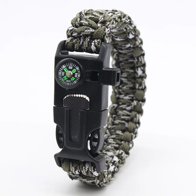 

Shero Amazon Hot Sale Custom Survival Bracelet Paracord Charms Bracelets Paracord Survival Bracelet, Military green, camouflage, black (custom color)