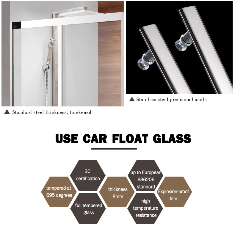 Glass Free Clips Voyeur Room Screen Roller Shower Door