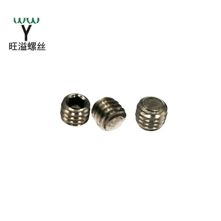 
Factory direct sale Non-standard customized Stainless steel 304/201 Hex socket with flat point Set screws M5 M6 