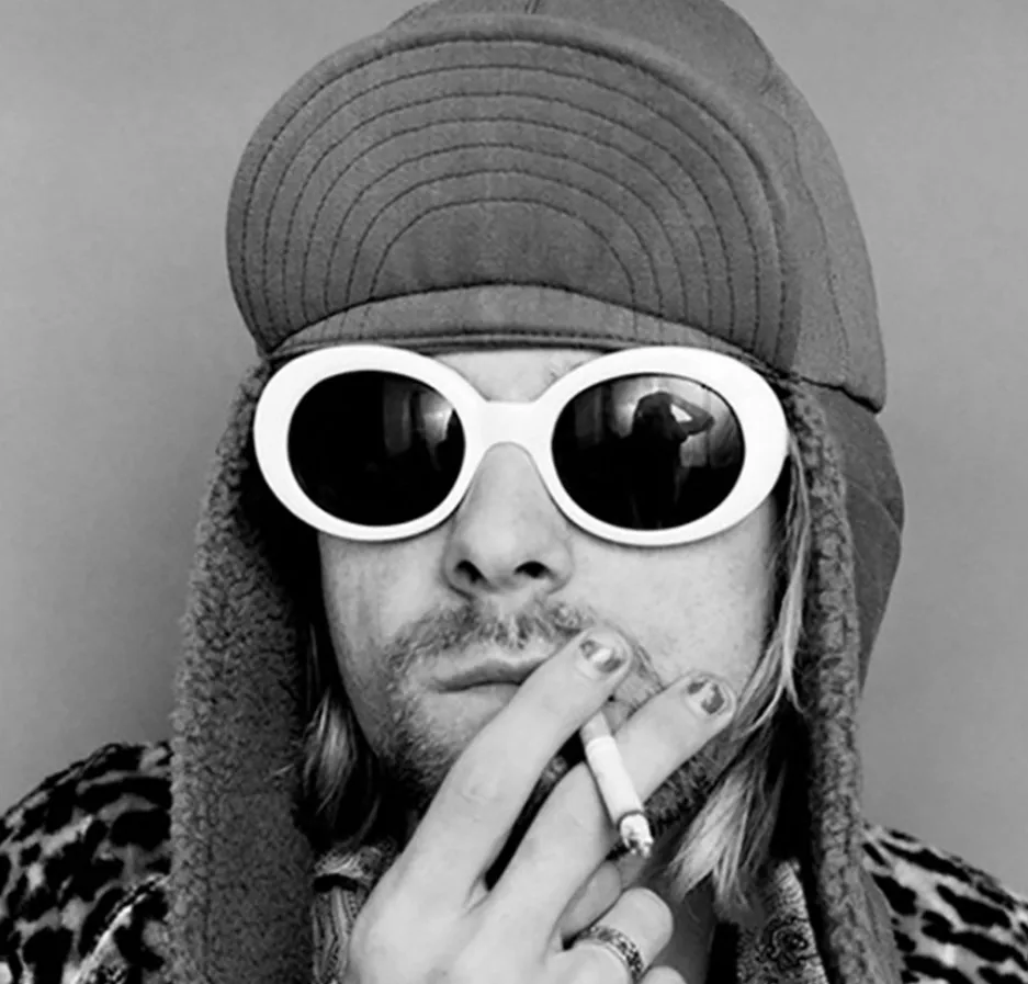 

NIRVANA Kurt Cobain Sunglasses Vintage Clout Brand Designer Oval Glasses Men Women Lunette De Soleil Okulary Wholesale
