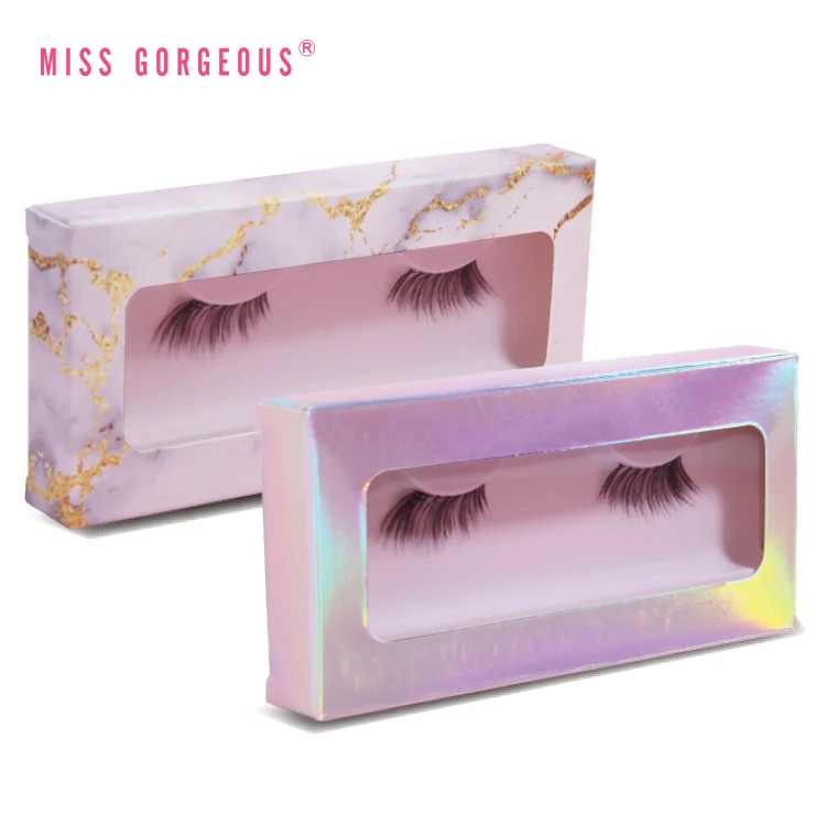 

MISS GORGEUOS Large Stock Eyelashes Synthetic Fiber Clear Invisible Band Lighter Natural 3D Faux Mink Half Lash Eyelash, Natural black color
