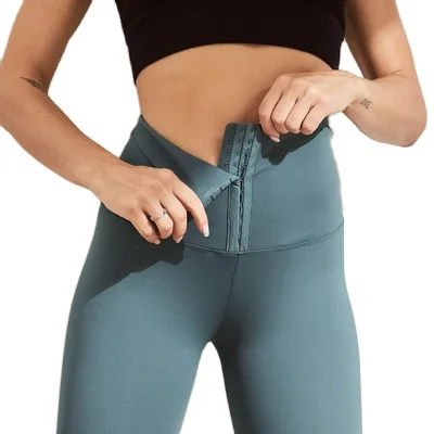 

Wholesale High Waist Tummy Control Butt Lift Legging Corset Waist Trainer Workout Leggings, As picture or custom color