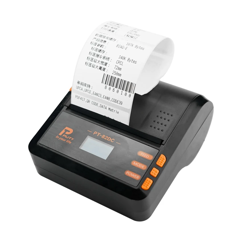 

PT-82DC High Quality 3 Inch 80mm USB Desktop Thermal Barcode Sticker Label Printer for Logistics Shipping