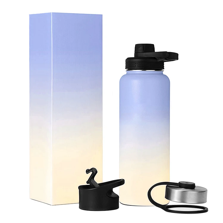 

304 stainless steel water bottle double wall packaging in customized, Customized color