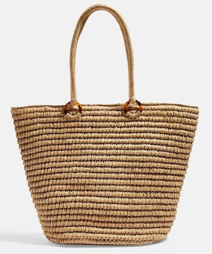 

Summer Promotion Raffia Women Straw Crochet Hand Bucket Bag Tote