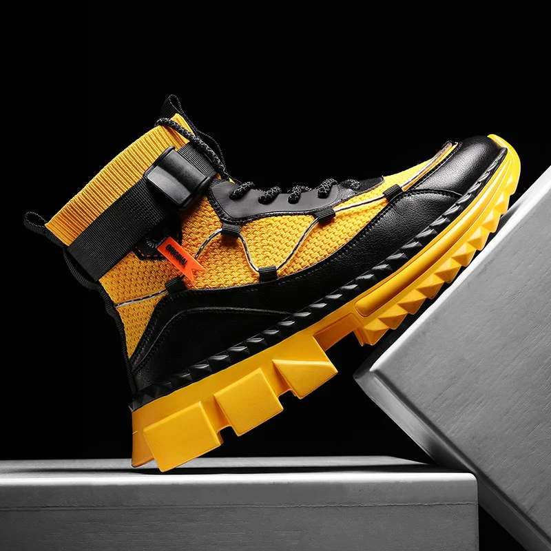 

Fashion HighTop Sock Breathable Casual Men Shoes 2020 New Man Sneakers Soft Lightweight Big Size Zapatos Hombre men sneakers