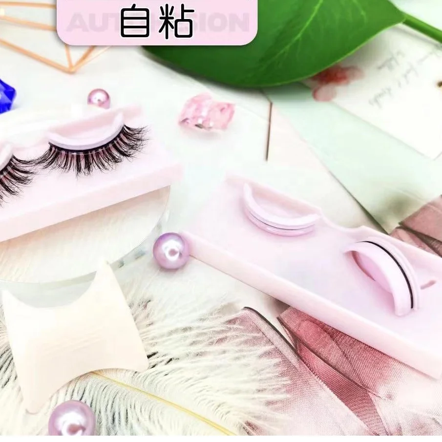 

Self Adhesive Lashes No Need Glue 3D Mink Lashes Top Quality Custom Packaging False Eyelashes, Natural black