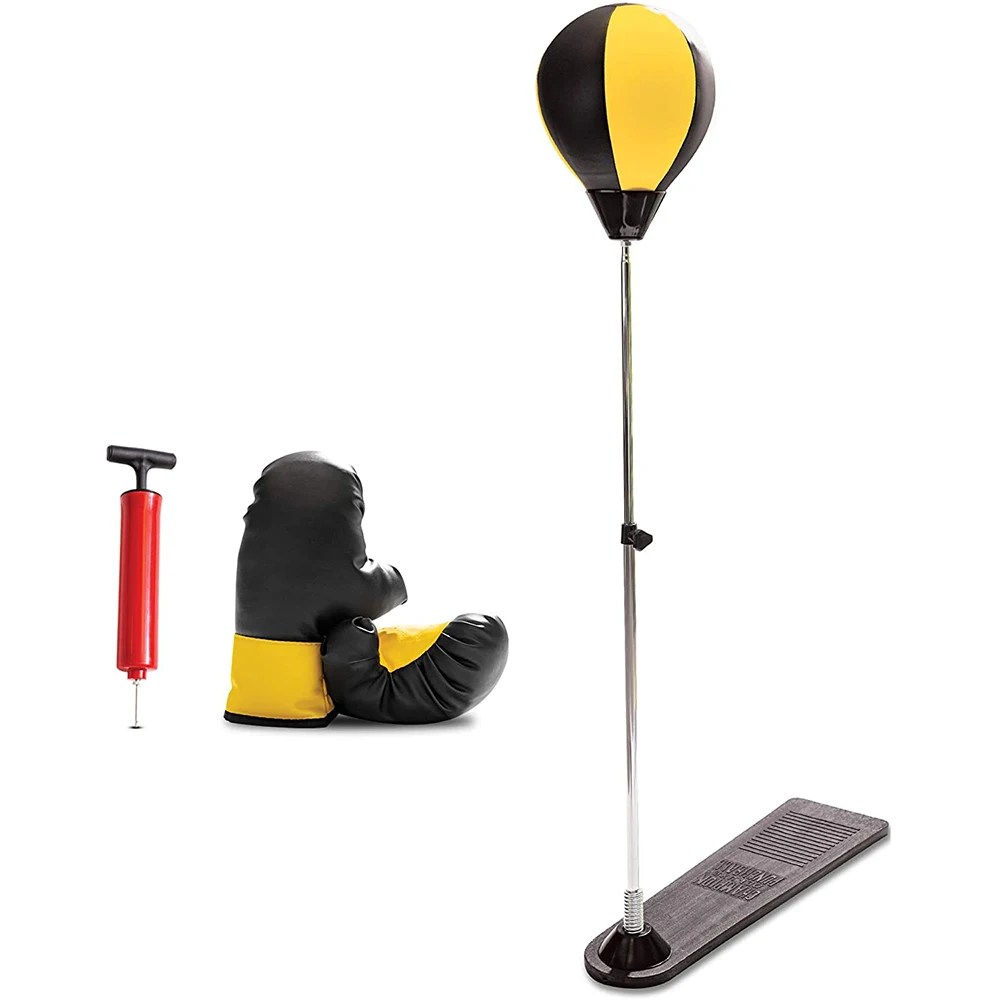 

quality adjustable perfect heavy boxing equipment punching ball bag set with stand base for adults kids gym