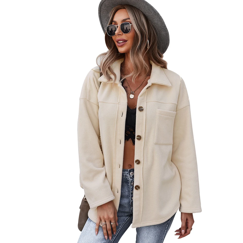 

New design pattern widely used polyester top 2021 plus size women's cardigan sweater