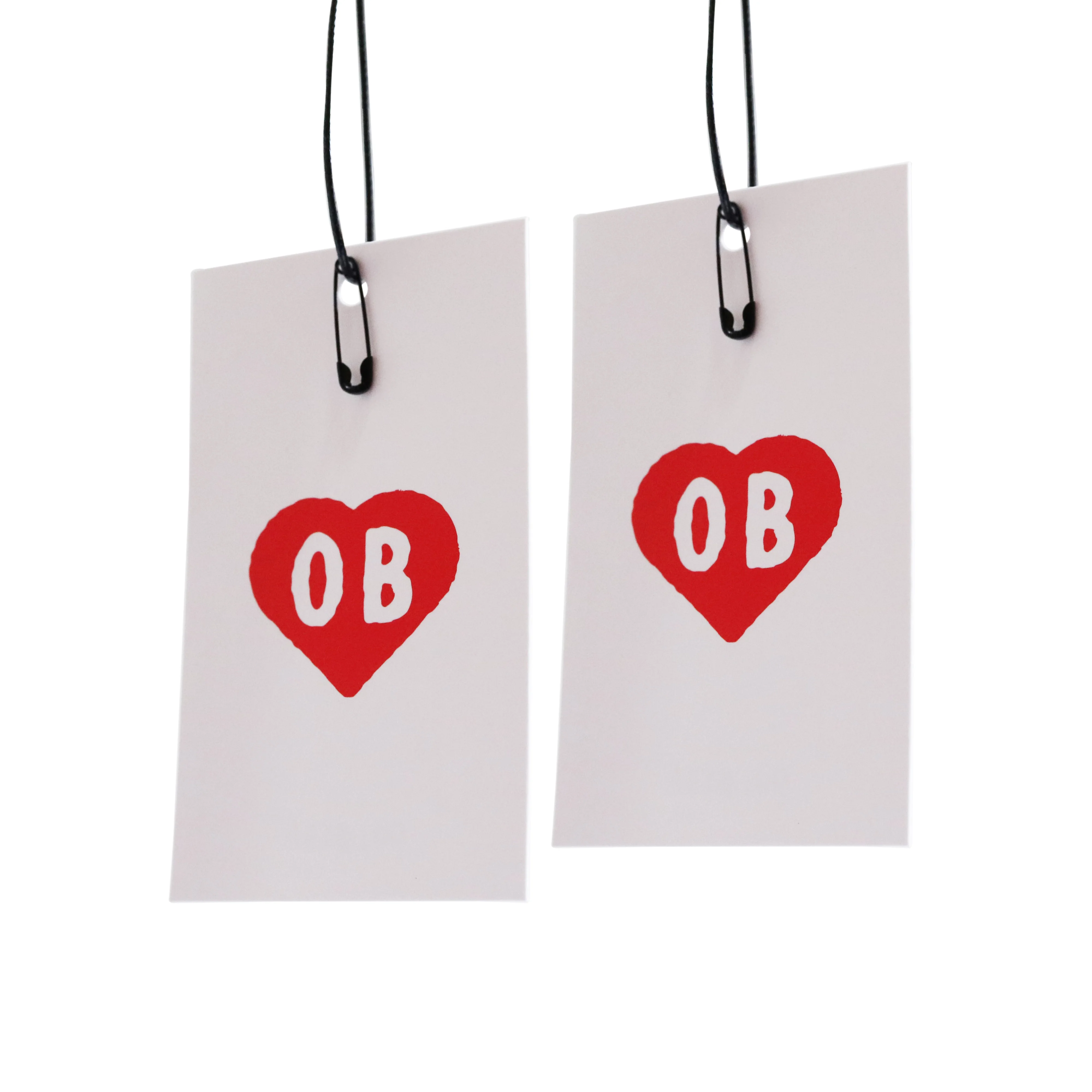 

Luxury Jeans Paper Hang Tag With Rose Gold Foil Logo