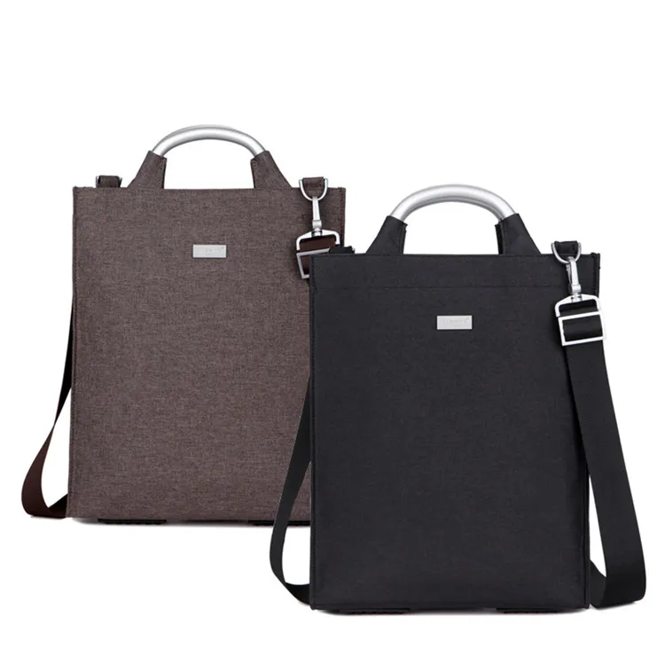 

Waterproof Polyester Men Zipper Document Messenger Bag 14 Inch Laptop Sleeve Shoulder Business Computer Bag, As picture