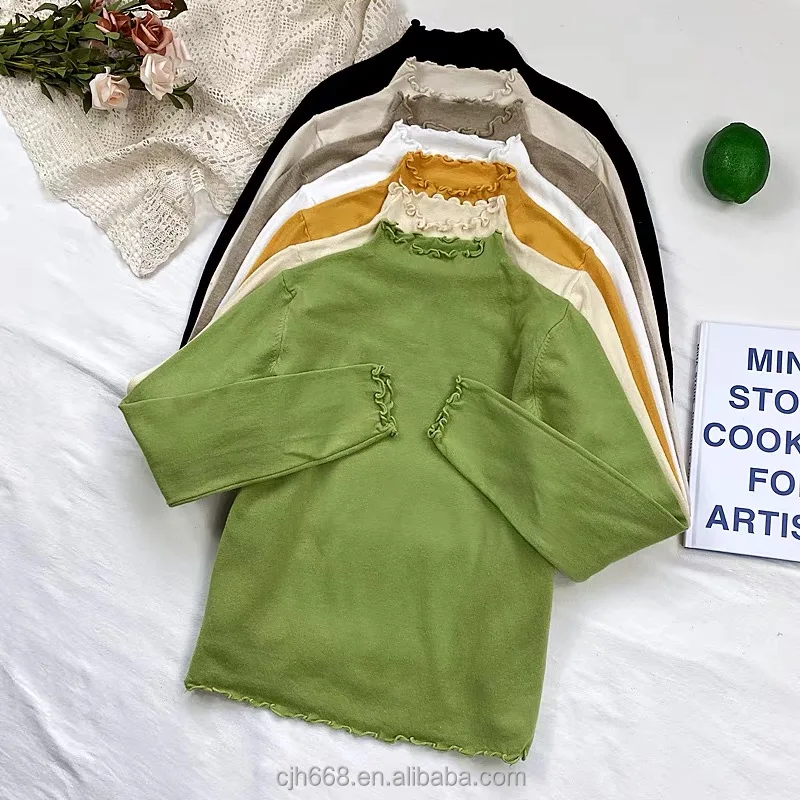 

Factory wholesale women's stretch sweaters knitted sweaters with shoulder cuff long sleeve half zip Ragland fall tight sweaters, Customized color