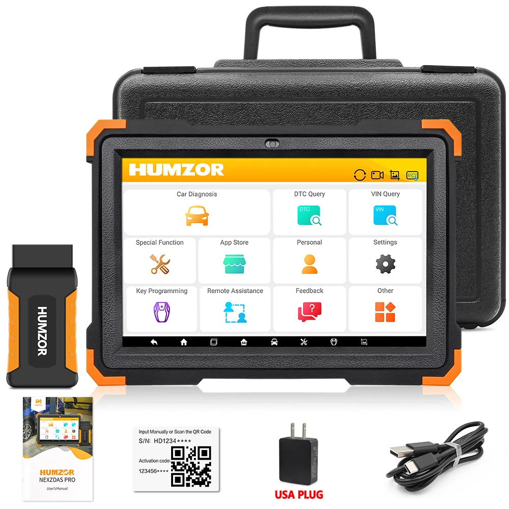 

HUMZOR NexzDAS Pro ND366E OBD2 Car Scanner for Full System IMMO ABS EPB SAS DPF Oil Reset Diagnostic Tool