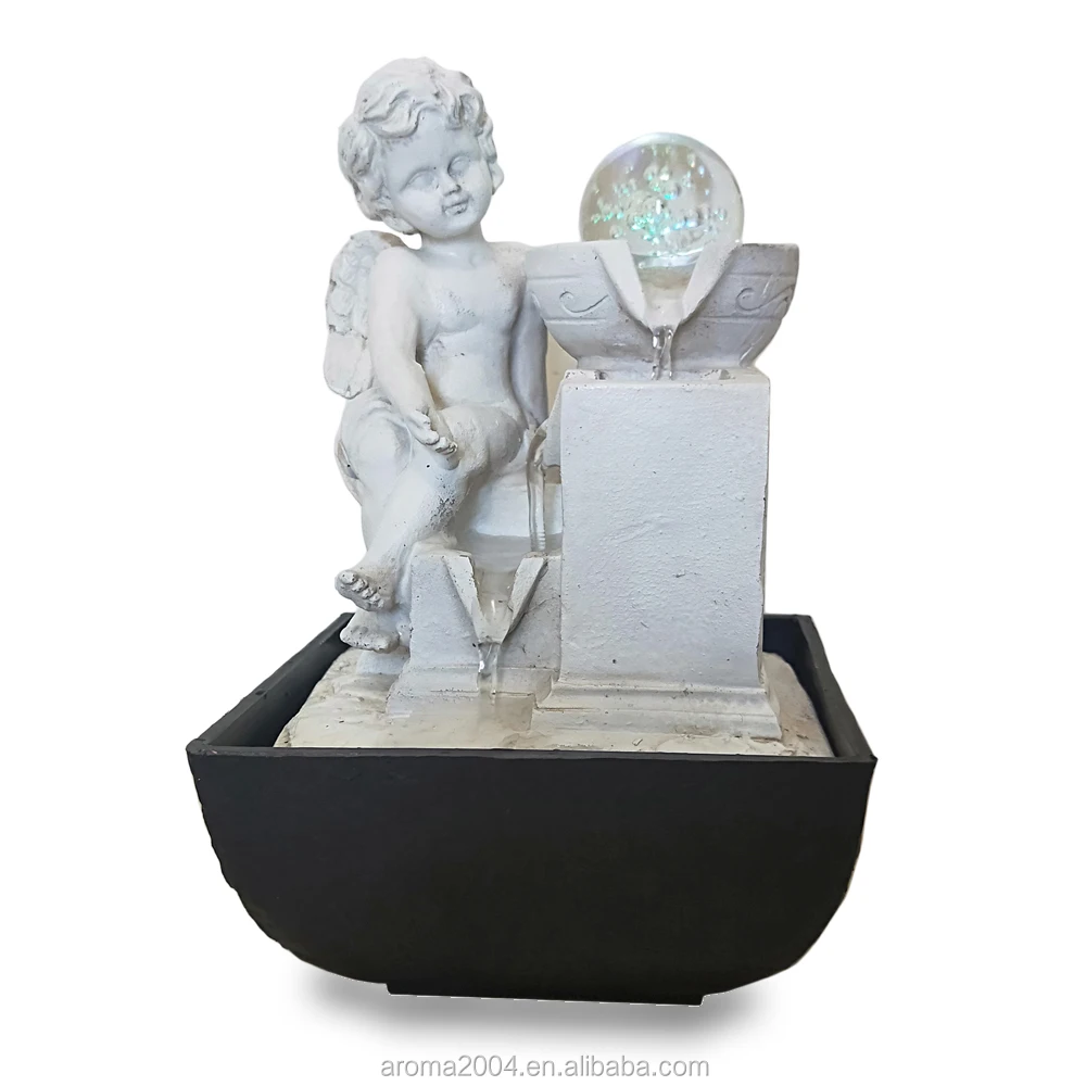 antique classical angel sculpture tabletop angel water fountain with