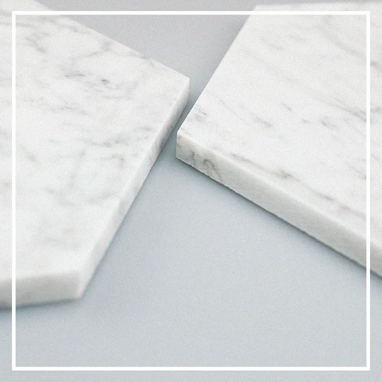 High quality Elegance Carrara White Hexagon Marble Mosaic floor